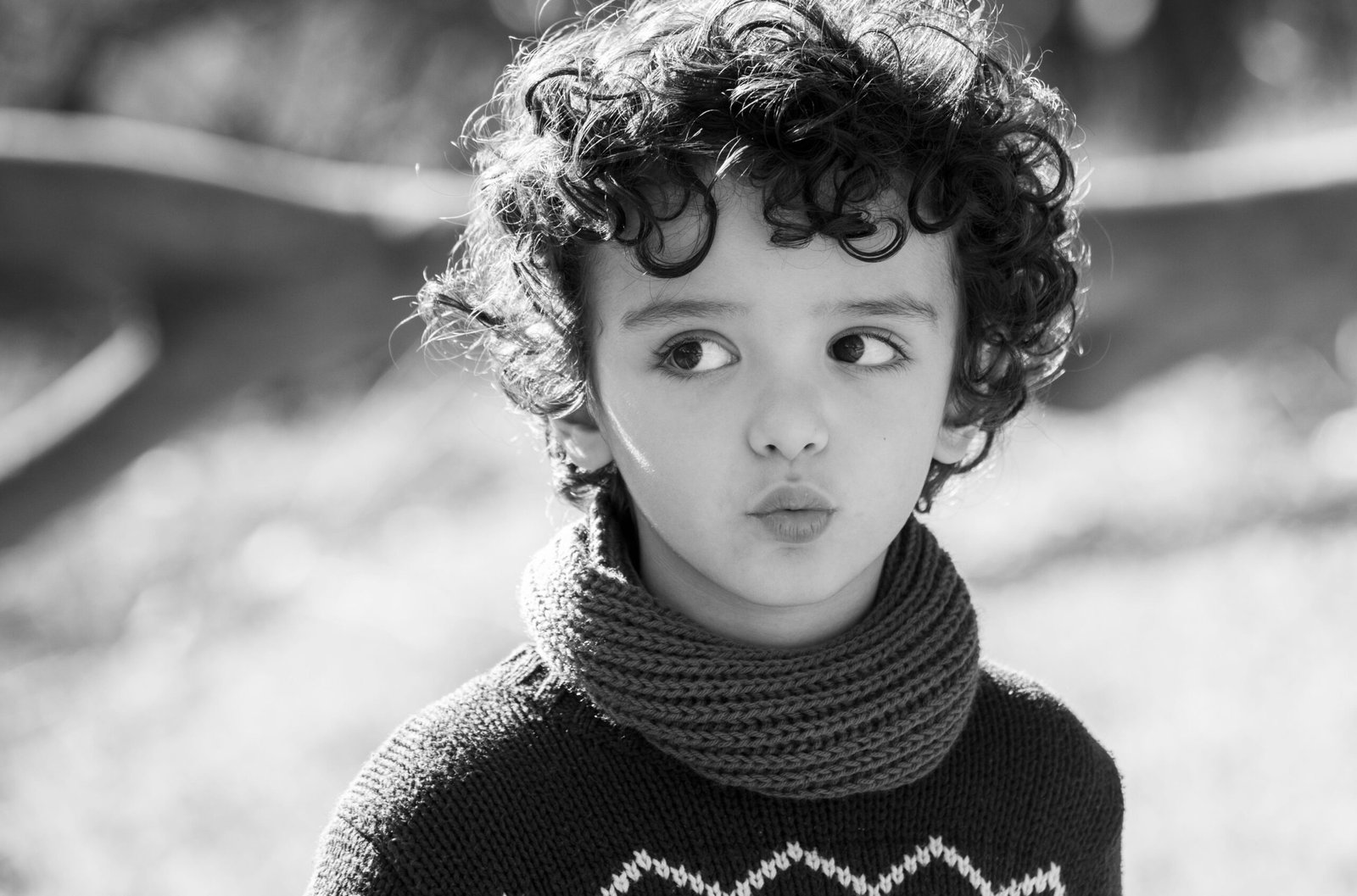 Child in a creative fashion photoshoot